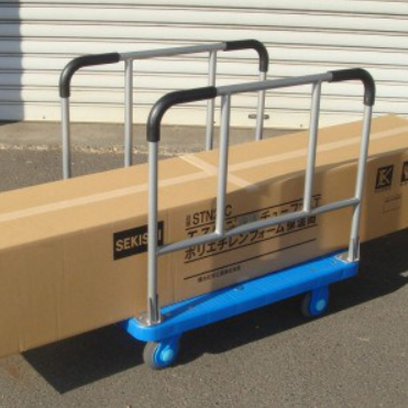 手押し台車 プラスチック台車 左右固定型ハンドル付き 長物最適 910L