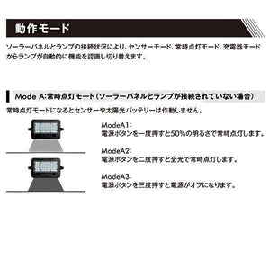 センサー付きソーラー充電式LEDライト セパレートタイプ 昼白色
