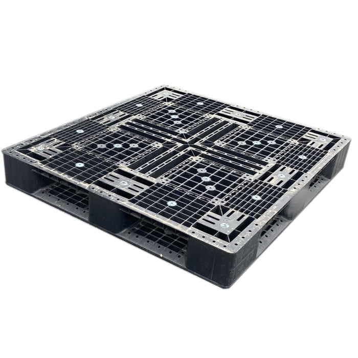 中古販売】 プラスチックパレット 1200 × 1100 × 150 片面四方仕様 動