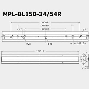 40形蛍光灯2灯相当 150幅 マキテック ベースライト MPL-BL150-34/54R LED トラフ型 非調光 定格出力