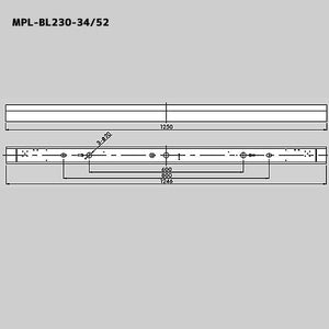 40形蛍光灯2灯相当 230幅 マキテック ベースライト MPL-BL230-34-52 逆富士