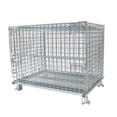 メッシュパレット　一体型フタつき　呼称寸法：1000W×800L×850H（脚高さ含む） 耐荷重：1500kg　サンキン製：SC-3-futa　網パレ【7～10日で出荷可能】