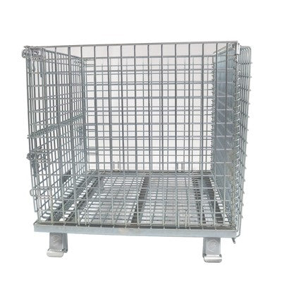メッシュパレット　一体型フタつき　呼称寸法：1000W×800L×850H（脚高さ含む） 耐荷重：1500kg　サンキン製：SC-3-futa　網パレ【7～10日で出荷可能】