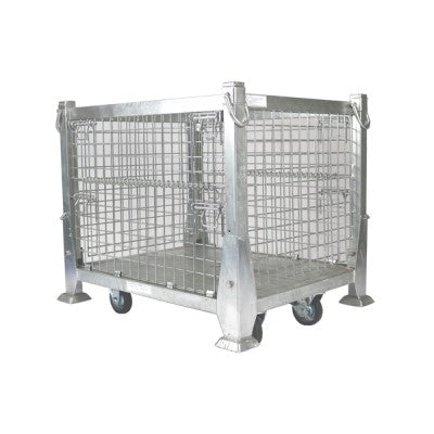 吊り下げ・吊り上げメッシュパレット　ハンガーパレット　網パレ　呼称寸法：1000W×800L×850H（脚高さ含む） 耐荷重：1000kg　サンキン製：SHG-3【4～5日で出荷可能】