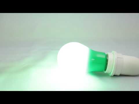カラー電球 LED電球　緑色 グリーン 口金 E26 防水 調光 対応 MPL-B-5/GREEN